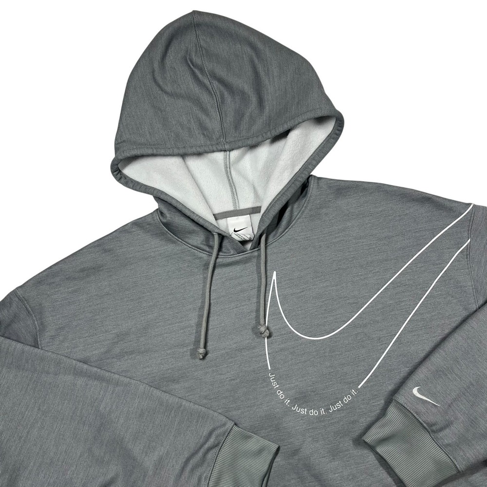 Nike Therma-Fit Pullover Hoodie Men's 2XL Athleisure Lounge Training Gym Gray‎